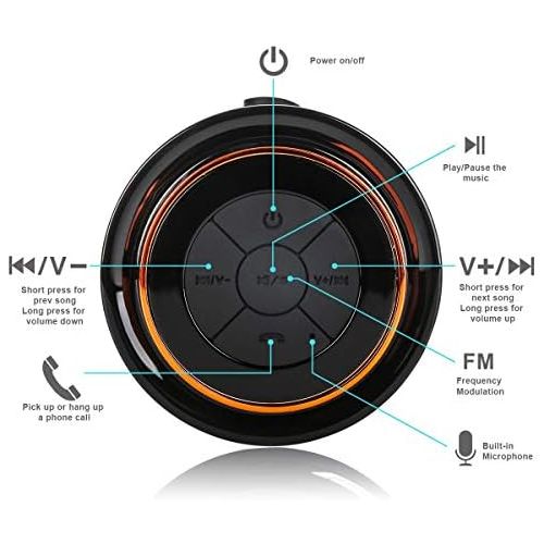  [아마존 핫딜] [아마존핫딜]HAISSKY Bluetooth-Duschlautsprecher, Haissky Portable Bluetooth Lautsprecher tragbarer Waterproof Wireless Speaker Wasserdicht mit Radio FM,Saugnapf,Freisprecheinrichtung, inteagriertes Mi