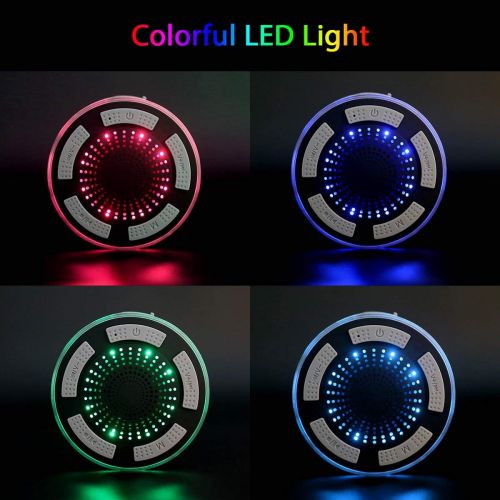  [아마존베스트]-Service-Informationen Waterproof Wireless Bluetooth Shower Speaker Shower FM Radio LED Lighting Shower Speaker MP3Uses for Boat/Car/Bath/Pool/Beach/Outdoor blue