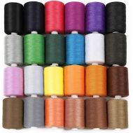 HAITRAL Sewing Thread Sets - 24-Color Spools Thread Mixed Cotton, 1000 Yards Sewing Kits Thread for Sewing Machine, DIY Sewing