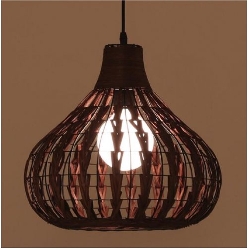  HAIXIANG Tropical Bamboo Chandelier DIY Wicker Rattan Lamp Shades Weave Hanging Light Coffee Color