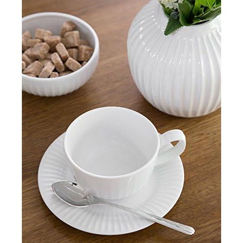  Kahler Hammershoi Tasse mit Untertasse, Porzellan, 15 cm