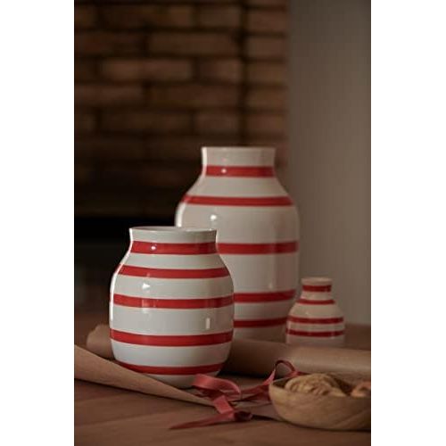  Kahler Omaggio Vase, Keramik, rot, 8 cm