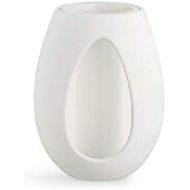 Kahler Kokong Vase, Irdengut, Bianco, 17 cm