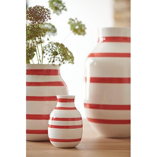  Kahler Omaggio Vase, Keramik, rot, 15 cm