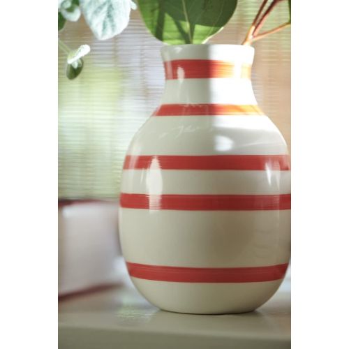  Kahler Omaggio Vase, Keramik, rot, 15 cm