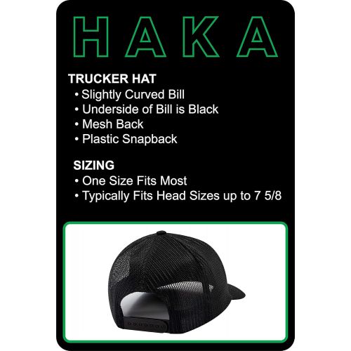  HAKA State City Trucker Hat for Men & Women, Adjustable Baseball Hat, Mesh Snapback, Sturdy Outdoor Black Golf Hat