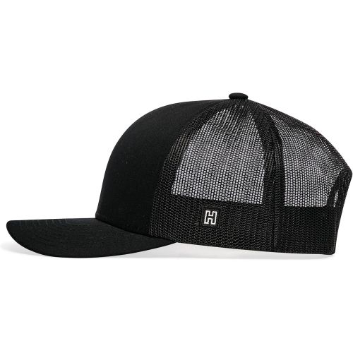  HAKA State City Trucker Hat for Men & Women, Adjustable Baseball Hat, Mesh Snapback, Sturdy Outdoor Black Golf Hat
