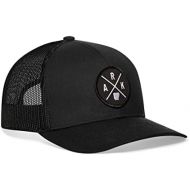 HAKA State City Trucker Hat for Men & Women, Adjustable Baseball Hat, Mesh Snapback, Sturdy Outdoor Black Golf Hat