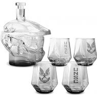 Infinite Master Chief Helmet 6-Piece Whiskey Decanter Set with Glasses