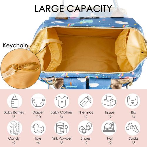  Cute Backpack Diaper Bags, HALOViE Mommy Backpack Multi-Function Large Capacity Insulation...