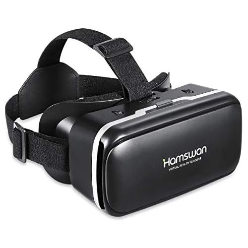  [아마존베스트][New Version]HAMSWAN 3D Virtual Reality Headsets with Unique Design and Multifunction Button Compatible with Smartphones Within 4.0-6.11 inch