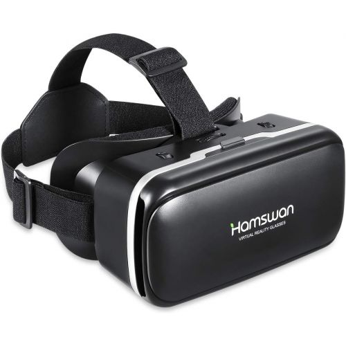  [아마존베스트][New Version]HAMSWAN 3D Virtual Reality Headsets with Unique Design and Multifunction Button Compatible with Smartphones Within 4.0-6.11 inch