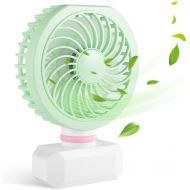 HANKCLES Mini Handheld Fan Perfume Series 3 Adjustable Speeds Setting Personal Portable Desktop Fan with USB Rechargeable (Mint Green)