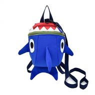 HANZE Safety Kids Leash Backpack with 2 in 1 Harness Leash Lunch Boxes Carry Bag Cute Shark for Toddlers Boys Girls Little Playful Preschool Blue …