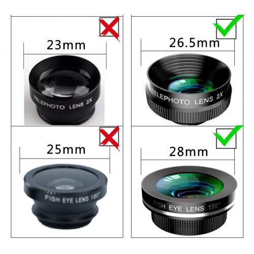  HAO 7 in 1 Kit Mobile Phone Camera Lens Fish Eye Wide Angle Macro Lens CPL Kaleidoscope 2X Telephoto Zoom for Smartphone