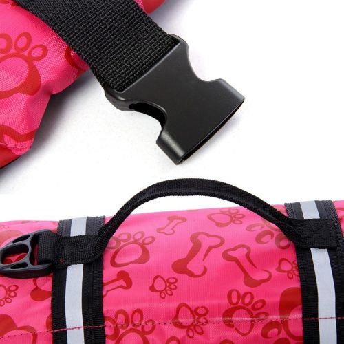  HAOCOO Dog Life Jacket Vest Saver Safety Swimsuit Preserver with Reflective Stripes/Adjustable Belt for Dog