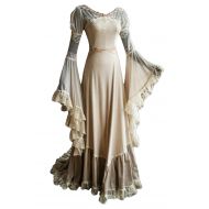 HAOCOS Womens Medieval Victorian Halloween Queen Dress Princess Luxurious Vintage Dress