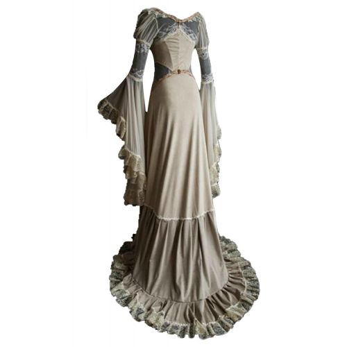  HAOCOS Womens Medieval Victorian Halloween Queen Dress Princess Luxurious Vintage Dress