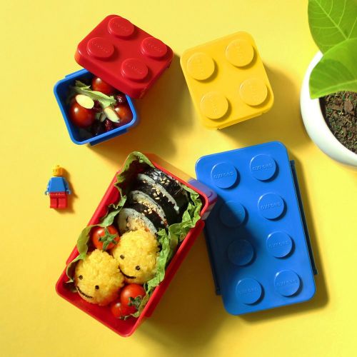  HAON Brick Lunch Boxes Bento for Children Toddler Kids To Go For Travel and Picnic (Non-Toxic Material Used Product) (SYY SET)
