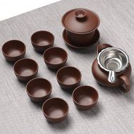 HAOYONGDE Handgemachte Lila Ton Kung Fu Tee-Set Teekanne Drink Teekanne Cup Set Zisha Keramik Chinesischen Puer Teaset Wasserkocher