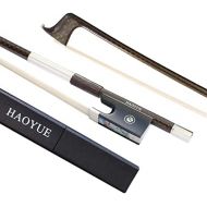 HAOYUE Violin Bow - Violin Bow 4/4 Full Size - Carbon Fiber Violin Bow - Handmade with Natural Mongolian Horse Hair (Brown)
