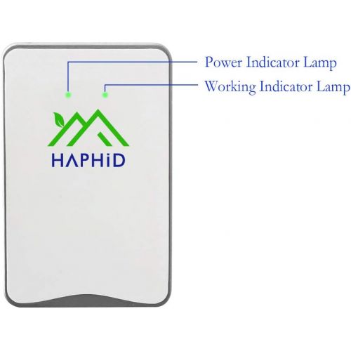  HAPHID Negative Ion Generator/Plug In Air Purifier with Highest Output - Up to 32 Million Negative Ions/Sec, Filterless Mobile Ionizer & Portable Purifier Clean:Pollutants,Odors,Pe
