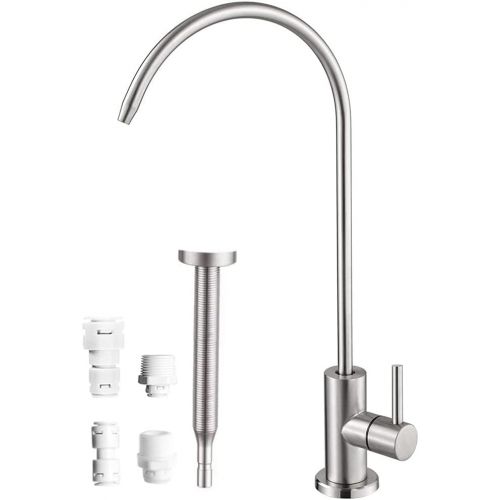  HAPHID Drinking Water Faucet 100% Lead-Free Kitchen Sink Water Filtration Faucet Fits Water Filter or Reverse Osmosis System in Non-Air Gap, Stainless Steel 304 Body Brushed Finish