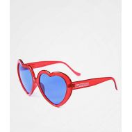 HAPPY HOUR Happy Hour Heart Ons Glitter Red & Purple Sunglasses