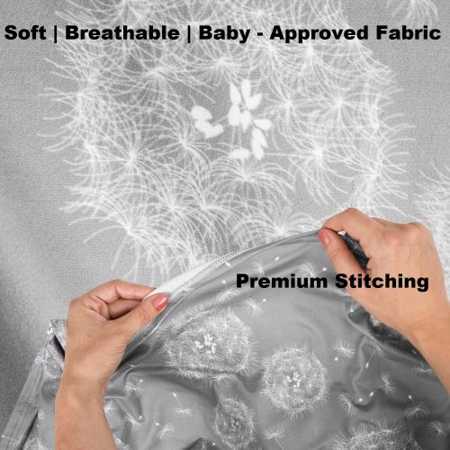  HAPPYBOOX Premium Soft Grey Multi-Use Cover for Nursing, Carseat Canopy, Baby Car Seat, Breastfeeding Scarf,...