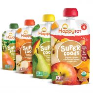 Happy Family Happy Tot Organic Stage 4 Super Foods Variety Pack, 4.22 Ounce Pouch (Pack of 16) Green Beans/Pear/Pea, Sweet Potato/Apple/Carrot/Cinnamon, Apple/Butternut/Spinach/Mango/Pear (Pack