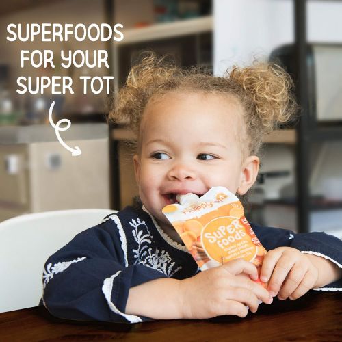  Happy Family Happy Tot Organic Stage 4 Super Foods Variety Pack, 4.22 Ounce Pouch (Pack of 16) Green Beans/Pear/Pea, Sweet Potato/Apple/Carrot/Cinnamon, Apple/Butternut/Spinach/Mango/Pear (Pack