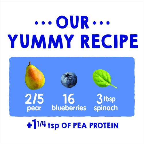  Happy Family Happy Tot Organic Stage 4 Fiber & Protein, Pears, Blueberries & Spinach, 4 Ounce (Pack of 16)