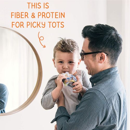  Happy Family Happy Tot Organic Stage 4 Fiber & Protein, Pears, Blueberries & Spinach, 4 Ounce (Pack of 16)