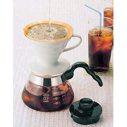  Hario Kaffee Set Kaffekanne mit passendem Kaffefilter und Filterpapier Groesse 2 XGS-60TB + VDC-02W + VCF-02-100W