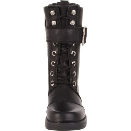  HARLEY-DAVIDSON FOOTWEAR Harley-Davidson Womens Jammie Strap And Buckle 10 Black Mid Cut Boot