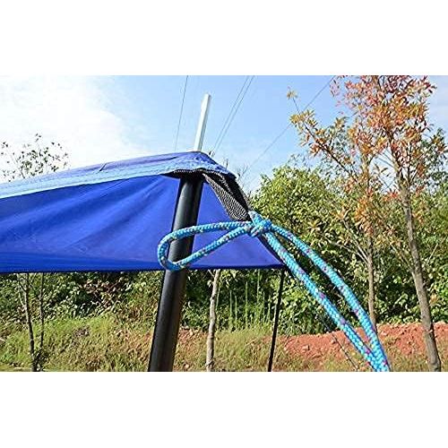  Hasika Waterproof Double Layer Full Size Truck 5.5 Foot Bed Tent with Floor Blue/Grey