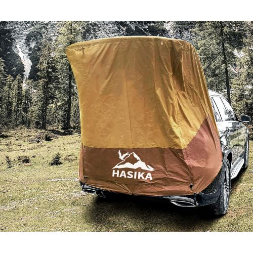  HASIKA Tailgate Shade Awning Tent for Car Camping Road Trip Essentials Small to Mid Size SUV Waterproof 3000MM Yellow (Small)