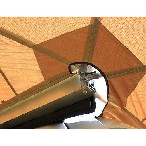  Hasika Batwing Awning Side Rooftop Tent Sun Shelter Designed for Vehicle with Roof Rack- Right/Left Hand Driver Side Awning Radius 8.2 ft,Khaki: Sports & Outdoors