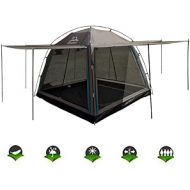 HASIKA All-Weather Diversified 8ft x 8ft Screened Canopy 4-Person Camping Tents（not Include Outside Poles