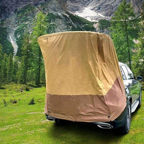  HASIKA Tailgate Shade Awning Tent for Car Camping Road Trip Essentials Small to Mid Size SUV Waterproof 3000MM Yellow (Small)