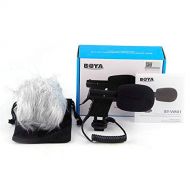 HATCHMATIC BOYA BY-VM01 Directional Condenser Interview Microphone Professional Phone Video Microphones for DSLR Camcorder Video Camera Mic: Black