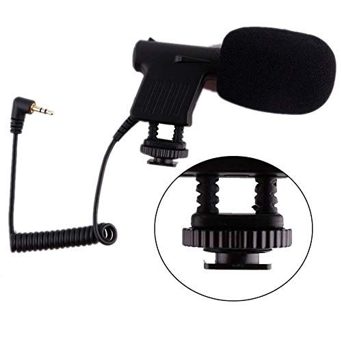  HATCHMATIC BOYA BY-VM01 Directional Condenser Interview Microphone Professional Phone Video Microphones for DSLR Camcorder Video Camera Mic: Black