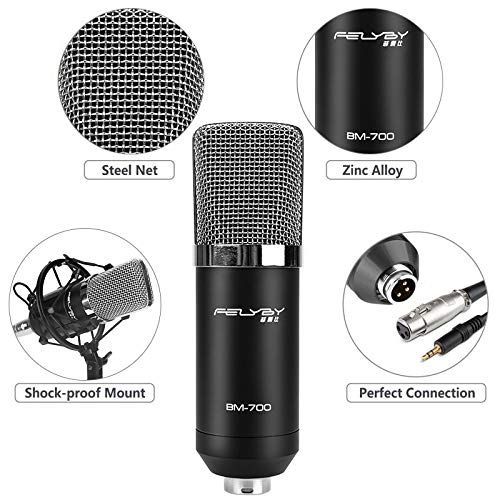 HATCHMATIC Heat! Live Broadcast Sound Card Professional bm 700 Condenser mic with Webcam Package Karaoke Microphone: United States, Sound Card Power sup