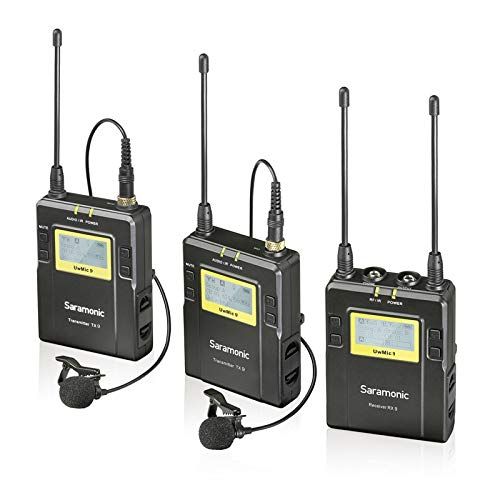  HATCHMATIC Saramonic UWMIC9 Broadcast UHF Camera Wireless Lavalier Microphone System Transmitters and Receivers for DSLR Camera & Camcorder: 1TX-1RX-1HU9