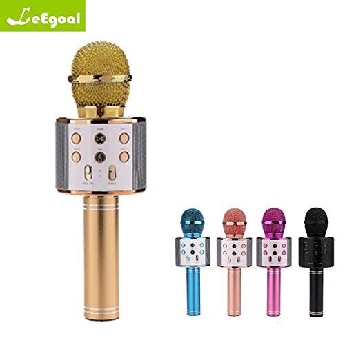  HATCHMATIC Professional Bluetooth Wireless Microphone Karaoke Microphone Speaker Handheld Music Player MIC Singing Recorder KTV Microphone: colour5