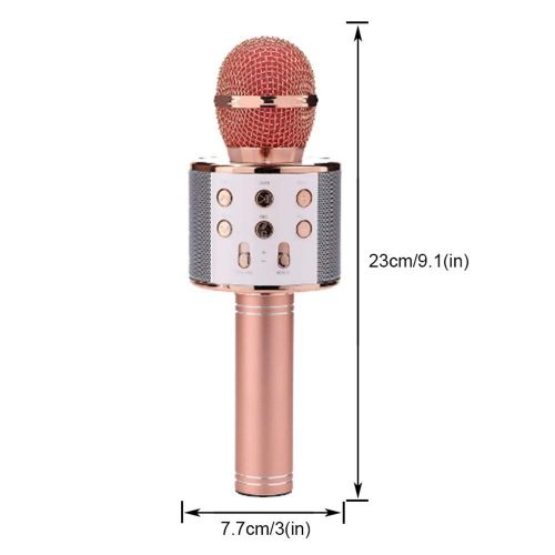  HATCHMATIC Professional Bluetooth Wireless Microphone Karaoke Microphone Speaker Handheld Music Player MIC Singing Recorder KTV Microphone: colour5