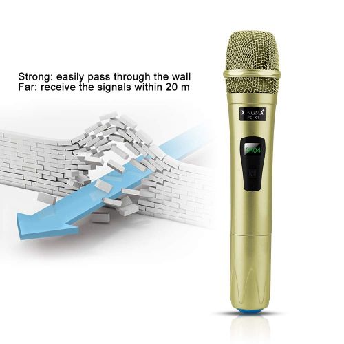  HATCHMATIC XINGMA PC-K1 Wireless Microphone Professional Handheld 2 Channels Studio Dual VHF Dynamic Mic For Karaoke System Computer KTV: China, PC-K1 For Solo