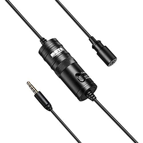  HATCHMATIC BOYA by-M1 Lavalier Condenser Microphone Audio Video Recorder for iPhone Smartphone for Canon Nikon DSLR Camcorder