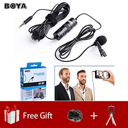  HATCHMATIC BOYA by-M1 Lavalier Condenser Microphone Audio Video Recorder for iPhone Smartphone for Canon Nikon DSLR Camcorder