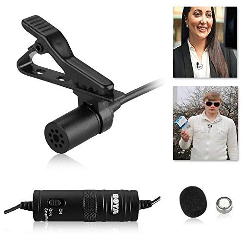  HATCHMATIC BOYA by-M1 Microphone 3.5mm Electret Condenser Mic Recorder with 14 Adapter for Smartphones iPhone X 8 7 6 6S DSLR Cameras PC